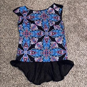 Tee shirt with sheer back